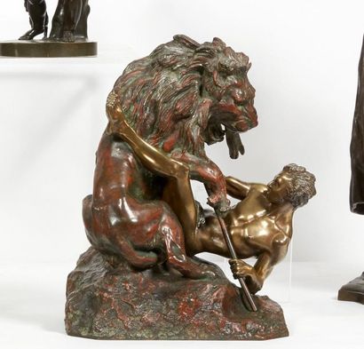 Edme Nicolas FAILLOT (1810-1849) Lion attaquant...