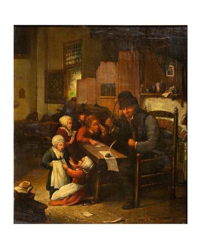 Ecole FLAMANDE du XIXe siècle, d'après Adriaen...