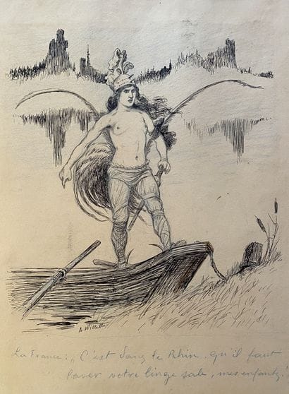 Adolphe WILLETTE (1857-1926)
France
Ink drawing...