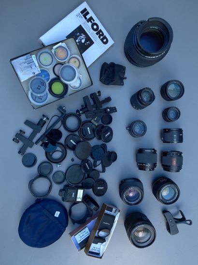 Assortment of photography equipment: various...