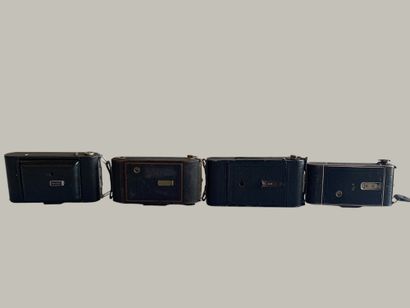 Set of eight various bellows cameras, as-is...