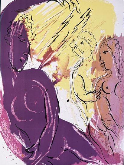 Marc CHAGALL (1887 - 1985)
Ange du Paradis,...