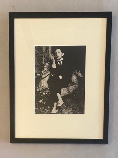Two portraits of Serge Gainsbourg. A silver...