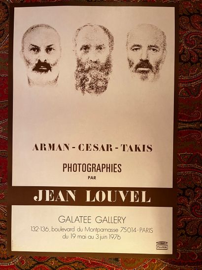 Set of 9 posters featuring artists and exhibitions:...