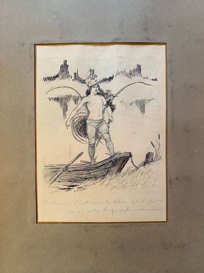 Adolphe WILLETTE (1857-1926)
France
Ink drawing...