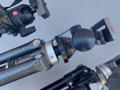 Set of three tripods (including one Manfrotto)...