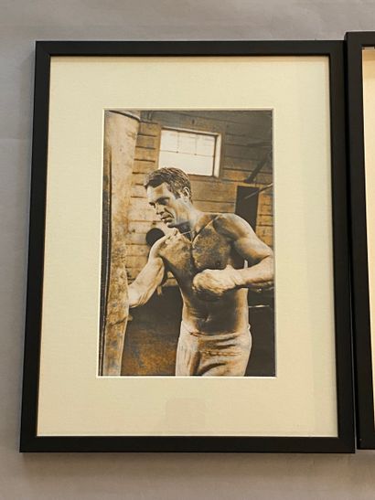 Two identical photographic portraits of Steve...