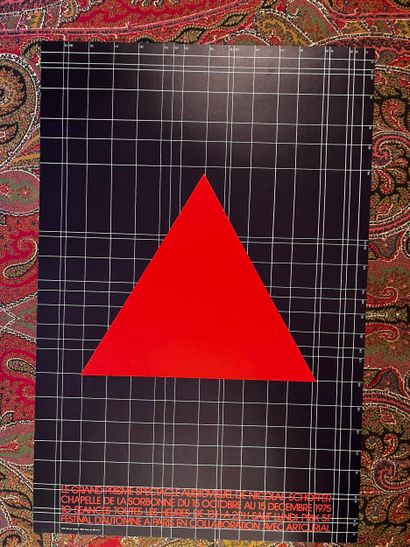 Set of 9 posters featuring artists and exhibitions:...