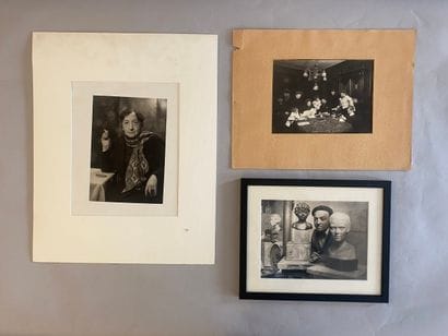 Set of three photographs. A print attributed...