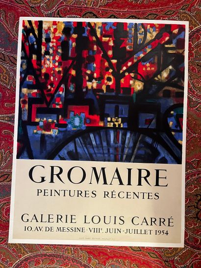 Set of 9 posters by painters: 
- Marcel GROMAIRE....