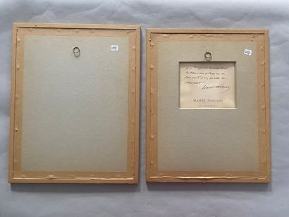 Set of six framed vintage photographs. Portraits...