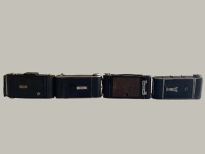 Set of eight various bellows cameras, as-is...