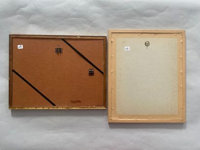 Set of six framed vintage photographs. Portraits...