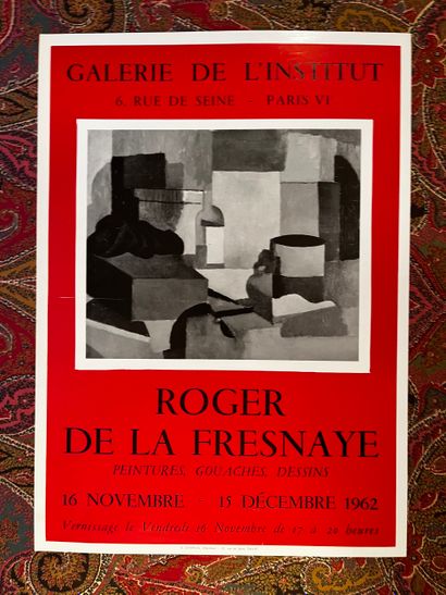 Set of 9 posters featuring artists and exhibitions:...