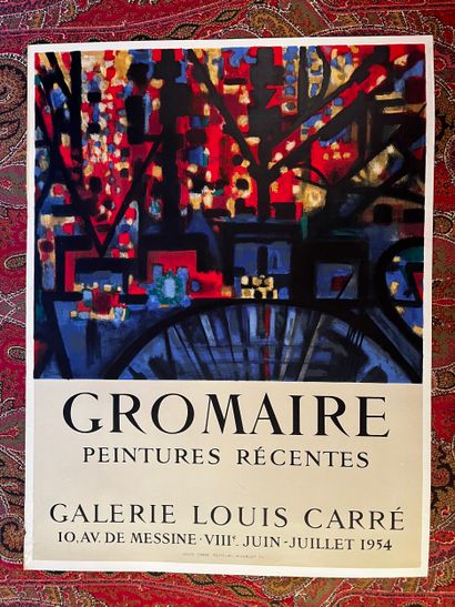 Set of 9 posters by painters: 
- Marcel GROMAIRE....