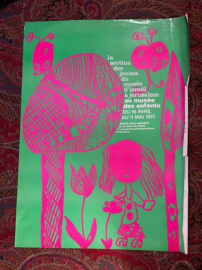 Set of 9 posters featuring artists and exhibitions:...