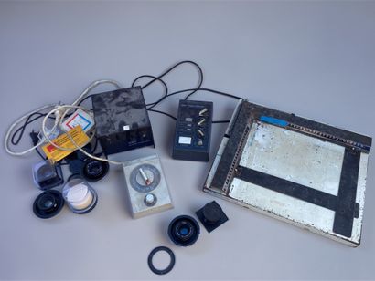 Important set for photo processing; photographic...