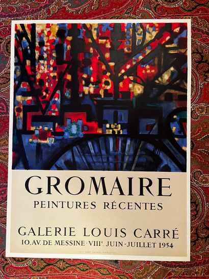 Set of 9 posters by painters: 
- Marcel GROMAIRE....