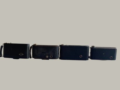 Set of eight various bellows cameras, as-is...