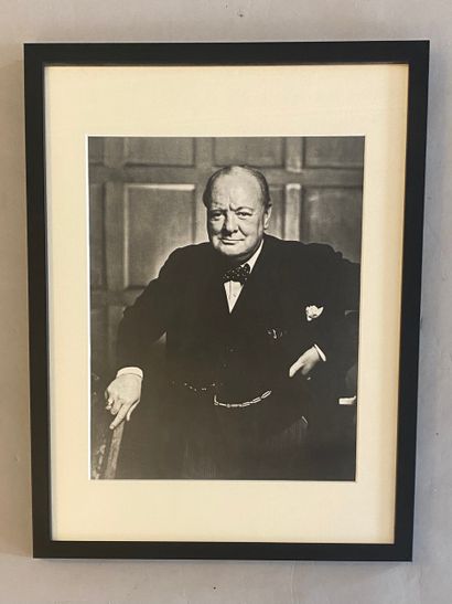 A set of three portraits, including Winston...