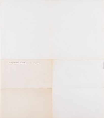 RAUSCHENBERG, Robert. Rauschenberg at Dwan....