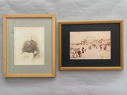 Set of six framed vintage photographs. Portraits...