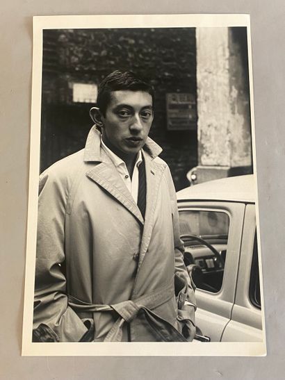 Two portraits of Serge Gainsbourg. A silver...