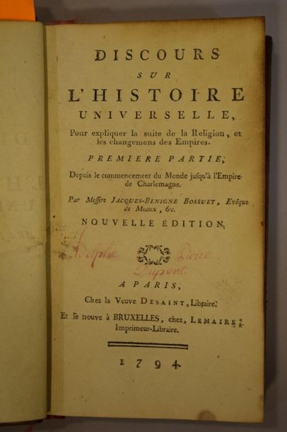 Lot comprising :



- SICARD (the Abbot),...