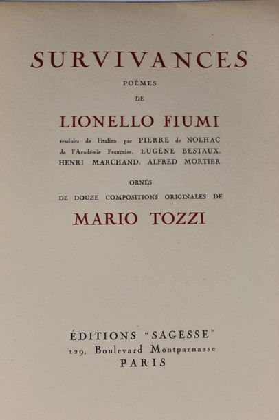 FIUMI Lionello (1894-1973) & TOZZI Mario...