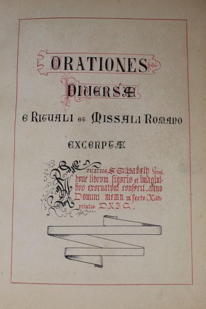 MANUSCRIT. - Orationes diversae a rituali...