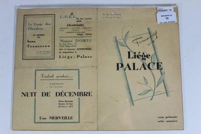FERNANDEL. Signature on a music-hall program...