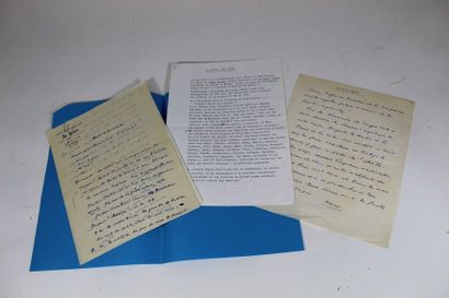 Auguste le breton (1913-1999). 2 autograph...