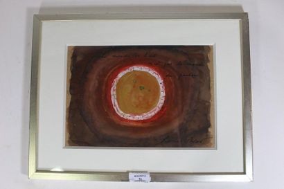 René CHAR (1907-1988). Original watercoloured...