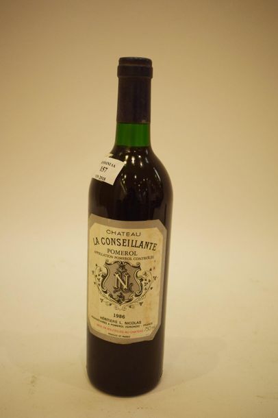 6 CH bottles. LA CONSEILLANTE, Pomerol 1986...