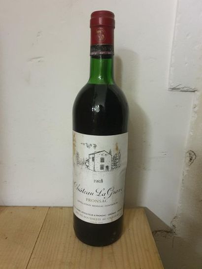 6 CH bottles. 	LA GRAVE, Fronsac 1981 (elt,...