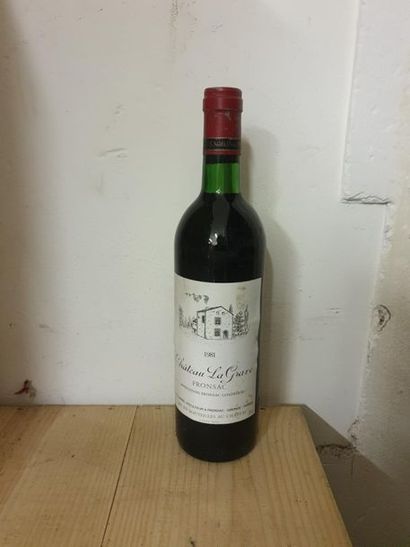 6 bouteilles 	CH. 	LA GRAVE, 	Fronsac 	1981	...