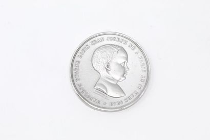Médaille en étain frappé Eugène Napoléon...