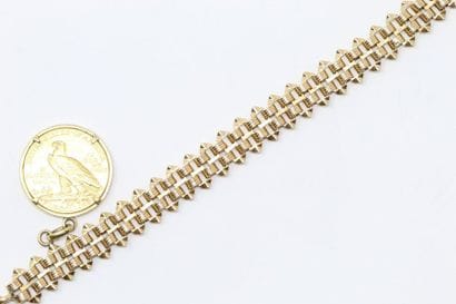 Bracelet en or jaune 18k (750), une pièce...