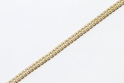 Collier en or jaune 18k (750), maille double...
