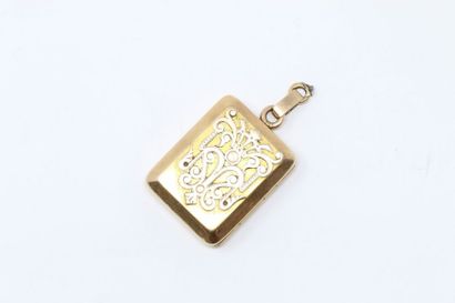 Pendentif porte-mèche en or jaune 18k (750),...