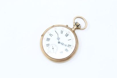 Montre de gousset en or jaune 18k (750),...