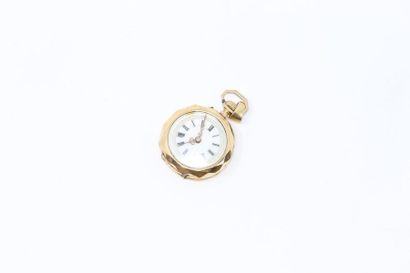 Montre de col en or 18k (750), cadran à chiffres...