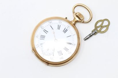 Montre de gousset en or jaune 18k (750),...