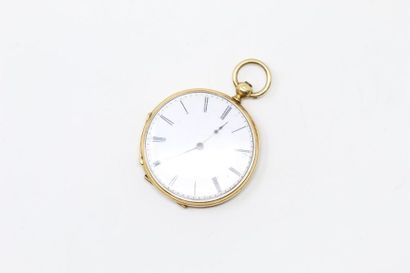 Montre de gousset en or jaune 18k (750),...