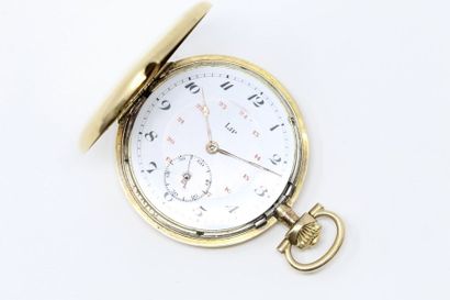 Montre savonnette en or jaune 18k (750),...