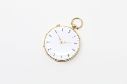 Montre de col en or jaune 18k (750), cadran...