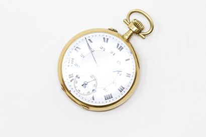 Montre de gousset en or jaune 18k (750),...