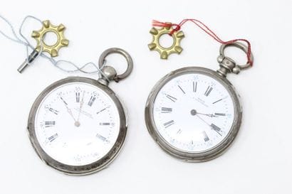 Ensemble de deux montres de gousset, boîtiers...