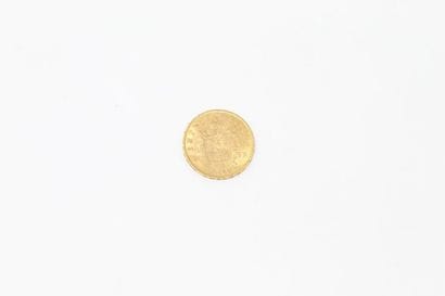 Pièce en or de 20 francs Napoéon tête laurée...