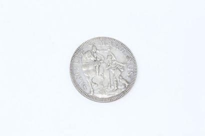 ITALIE - Pièce en argent de 1 scudo 1754

Avers...